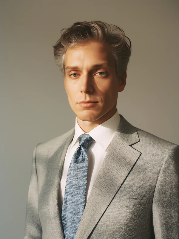 Man in Gray Suit