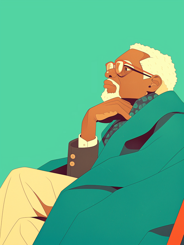 Stylized Portrait of a Thoughtful Individual