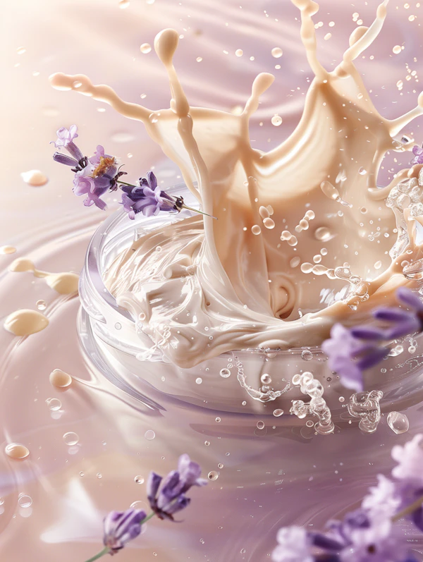Lavender and Cream Splash