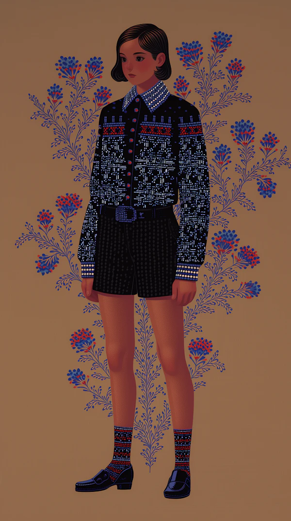 Floral Pattern Portrait