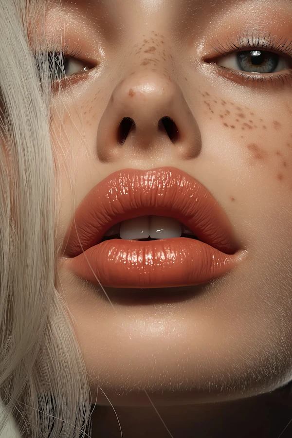 Freckled Portrait Close-Up