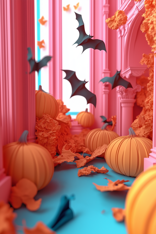 Surreal Halloween Scene