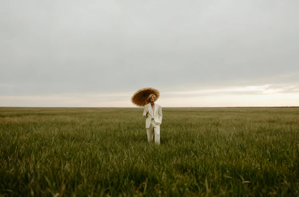 Person in Open Field
