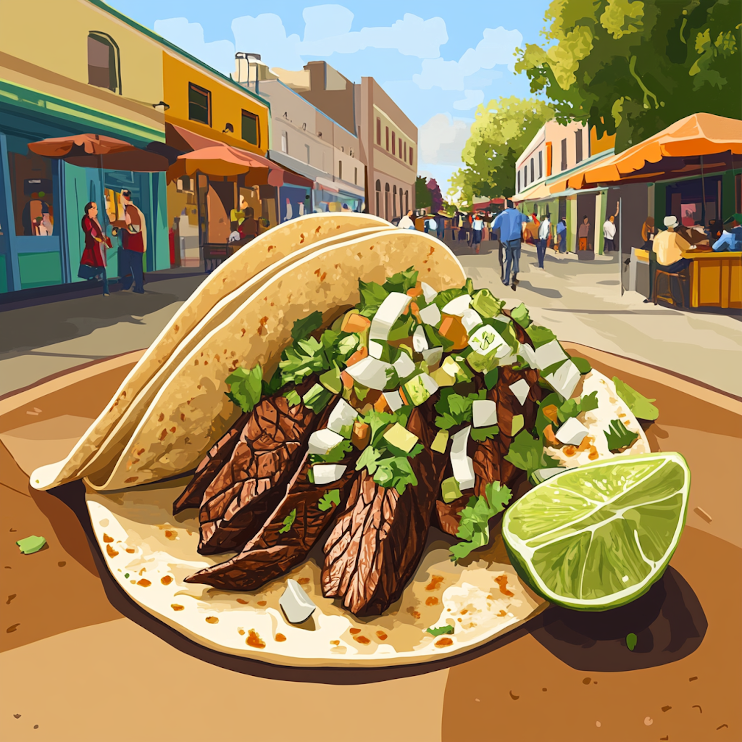 Vibrant Taco Illustration