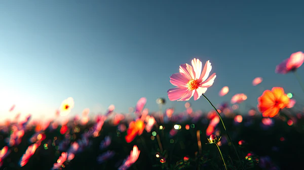 Sunlit Pink Blossom