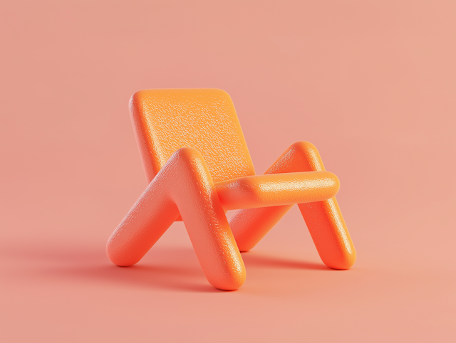 Modern Orange Chair