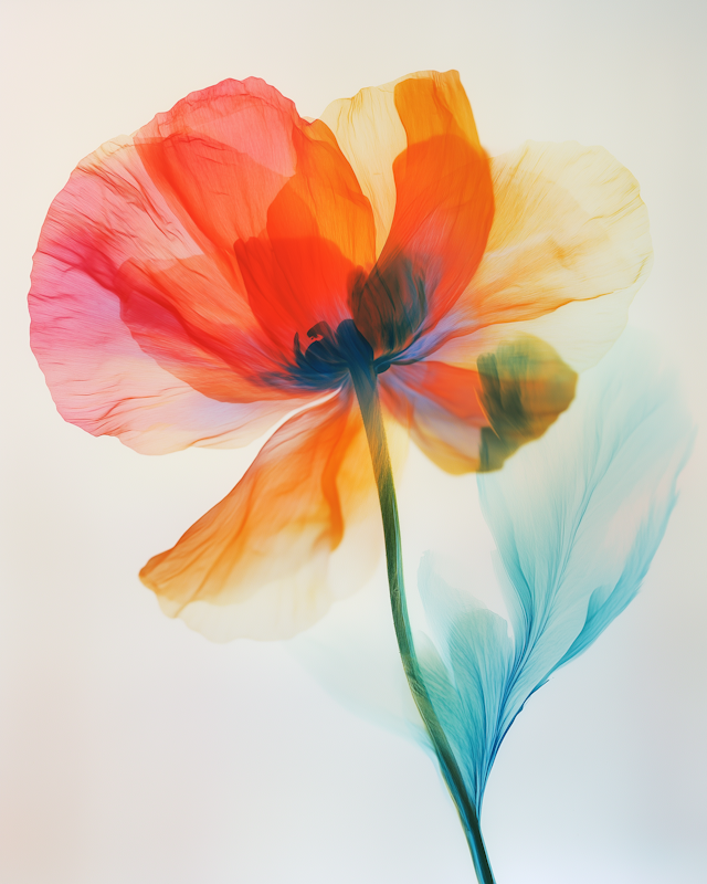 Ethereal Flower with Translucent Petals