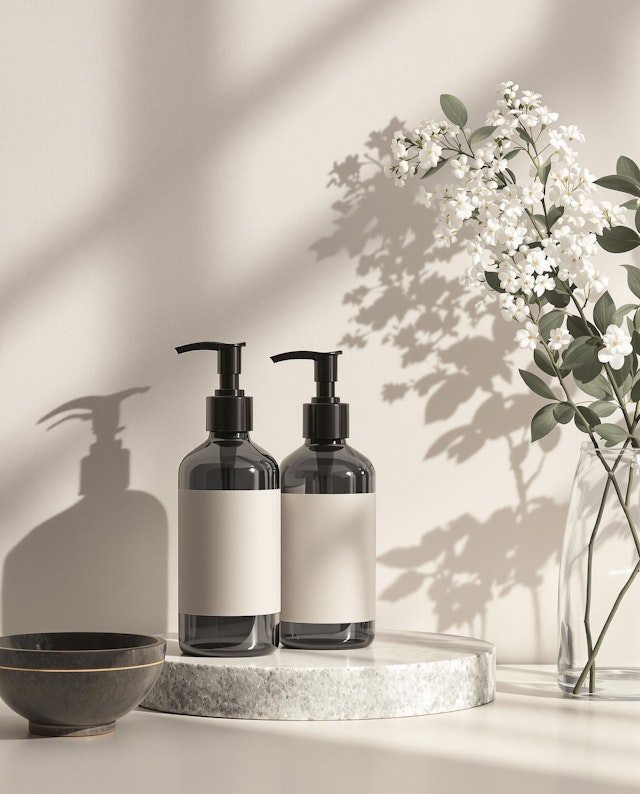 Minimalistic Bottle Scene