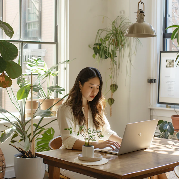 Serene Workspace Scene