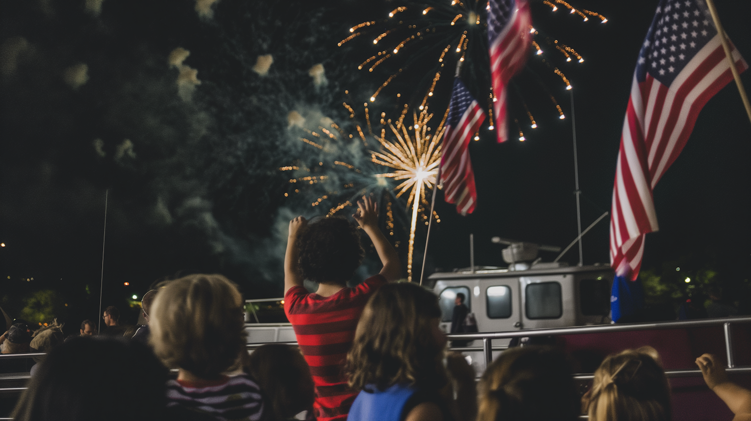 Nighttime Fireworks Celebration