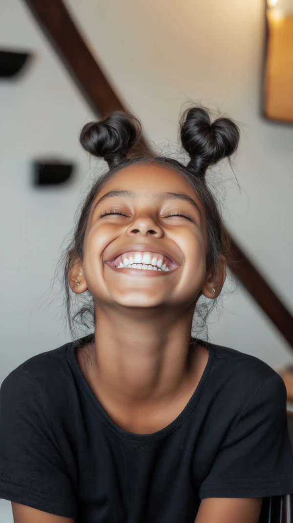 Joyful Girl Laughing