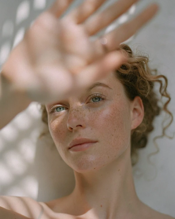 Freckled Woman Portrait