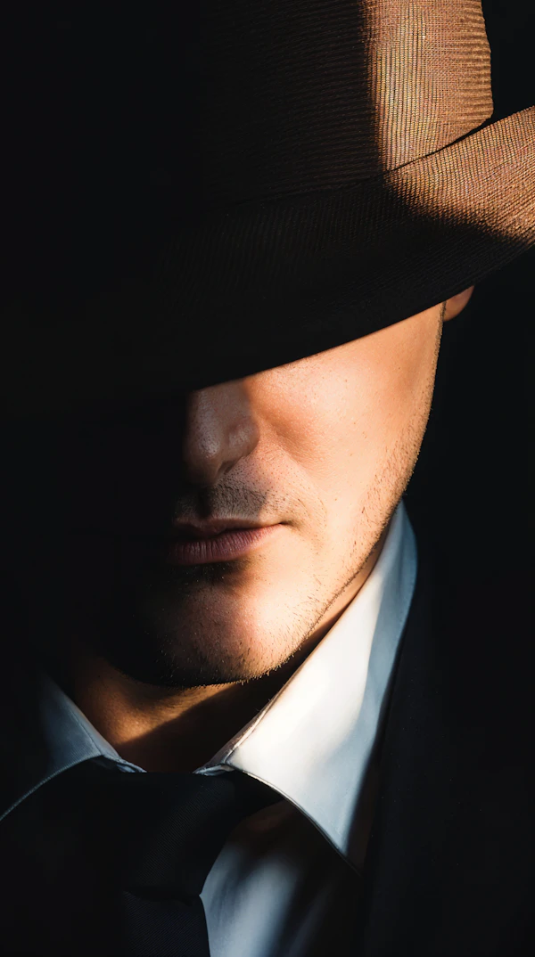 Mysterious Man in Shadow