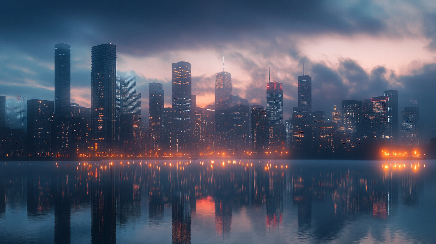 City Skyline at Dusk