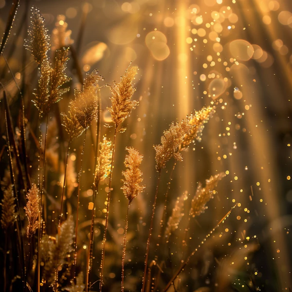 Golden Grass in Sunlight