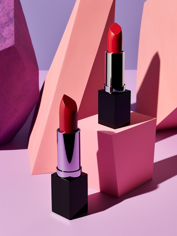 Elegant Geometry Lipstick Display