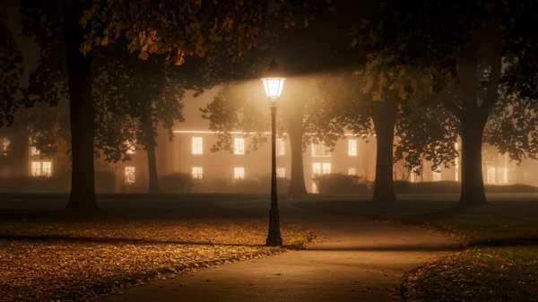 Serene Nighttime Park