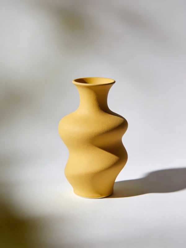 Yellow Ceramic Vase