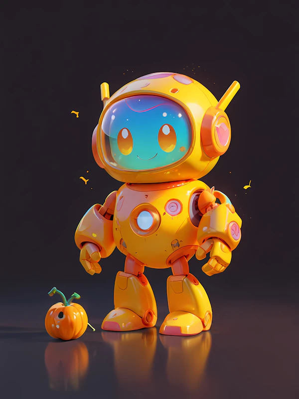 Cute Robot Illustration