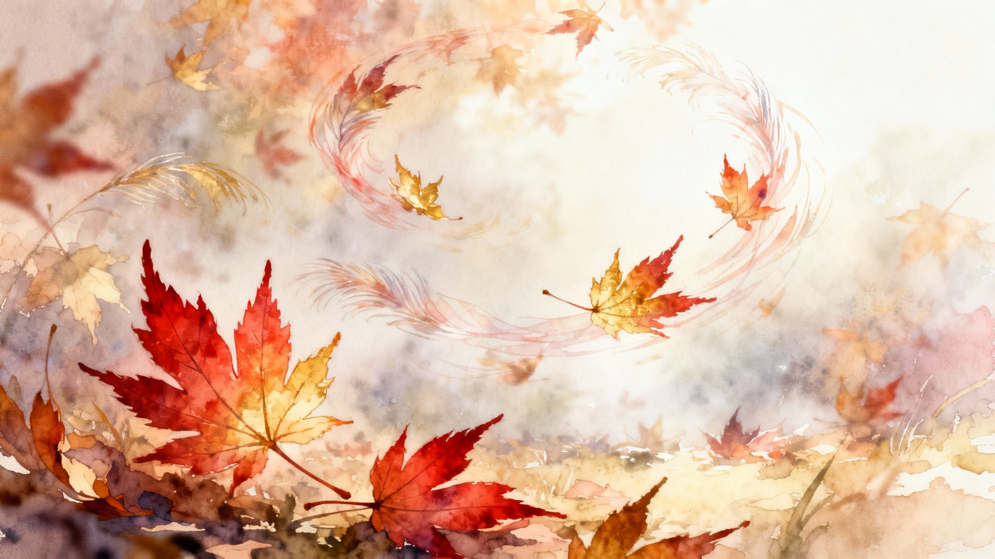 Autumn Leaves Painting Illustration on Lummi