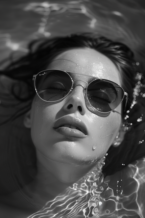 Serene Water-Submerged Portrait