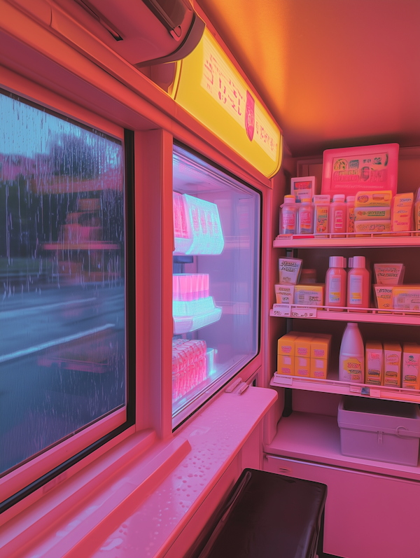 Futuristic Vending Machine Interior