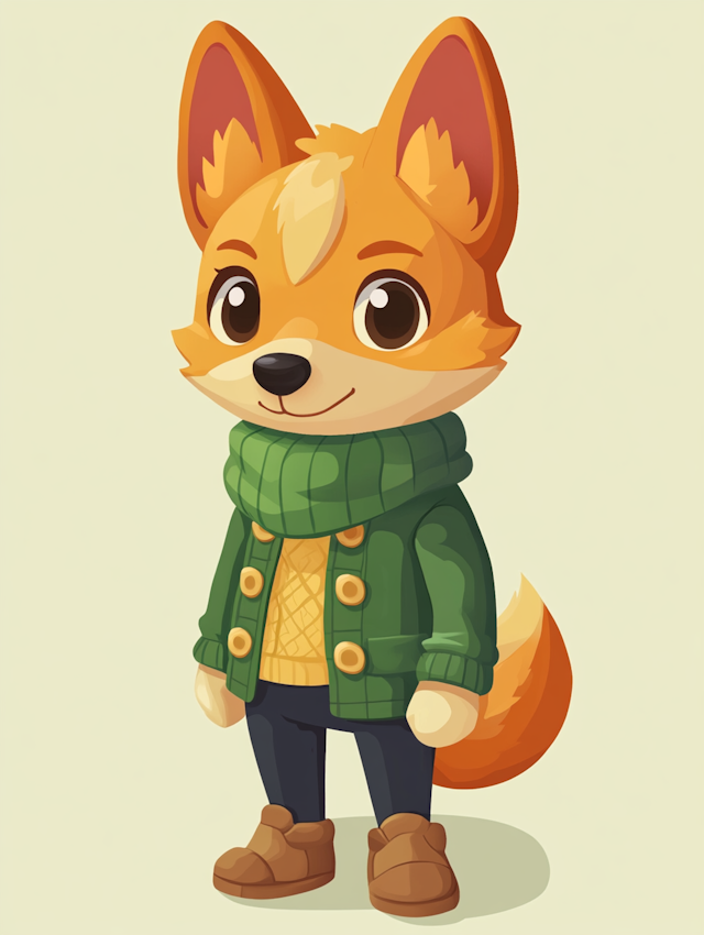 Anthropomorphic Fox Character