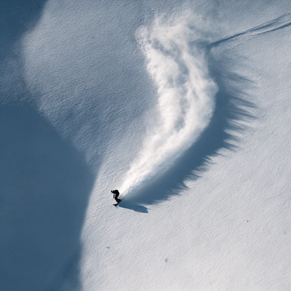 Snowboarder in Action