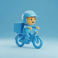 3D Delivery Cyclist
