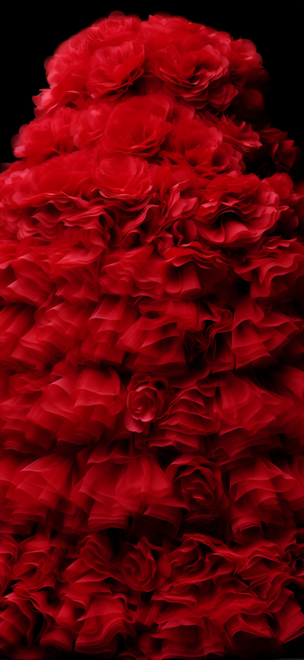 Crimson Velvet Floral Extravagance