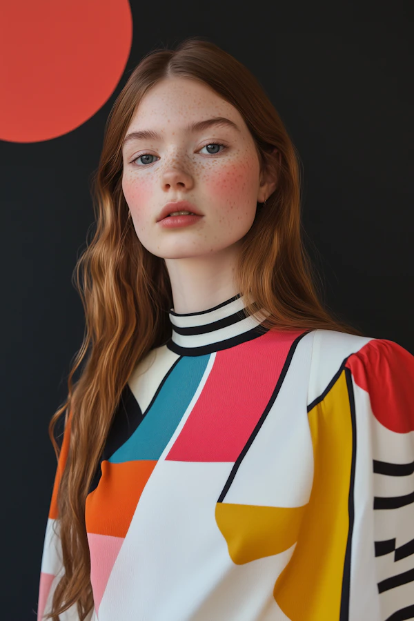 Freckled Woman Portrait