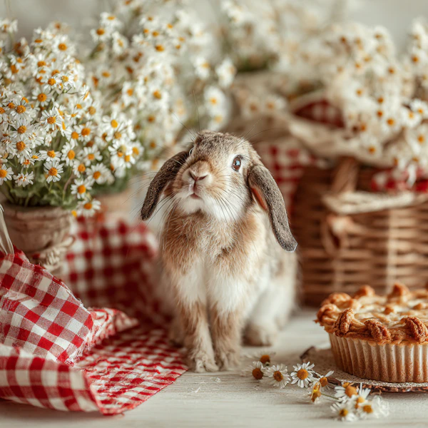 Rustic Rabbit Scene