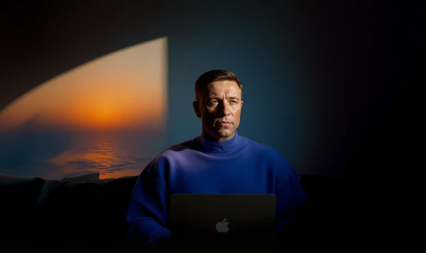 Contemplative Sunset Glow