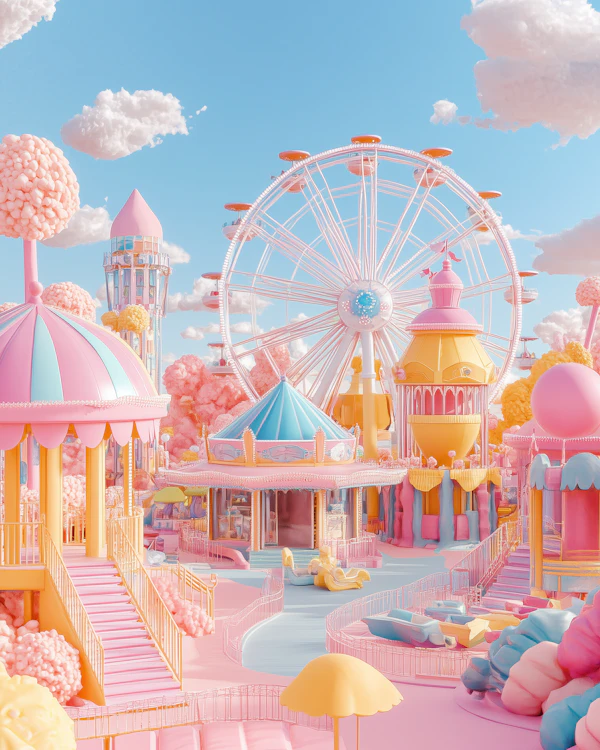 Whimsical Amusement Park