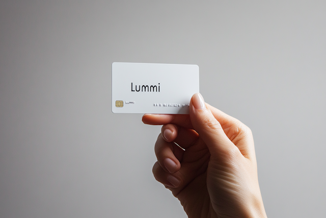 Minimalistic Lummi Credit Card in Hand