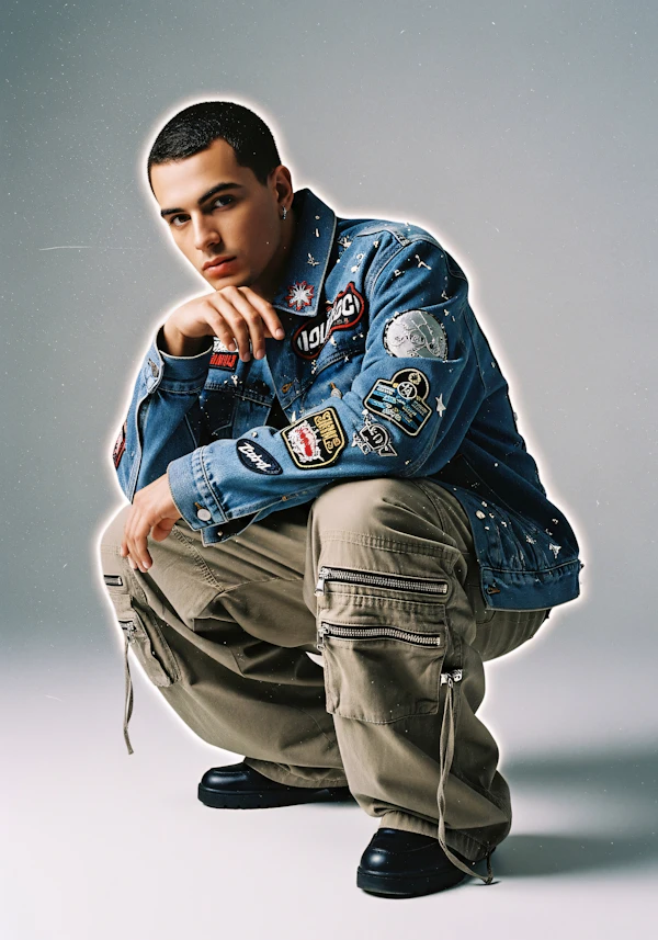 Stylish Denim Portrait