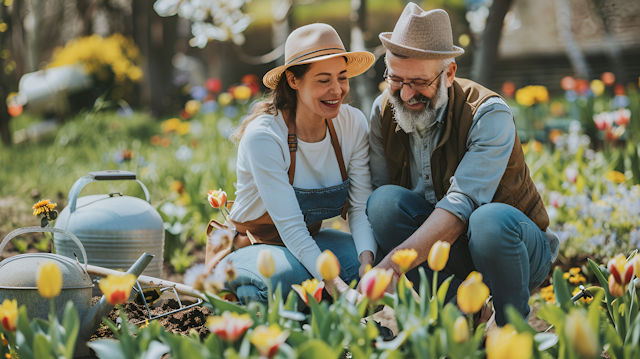 Joyful Gardening Scene