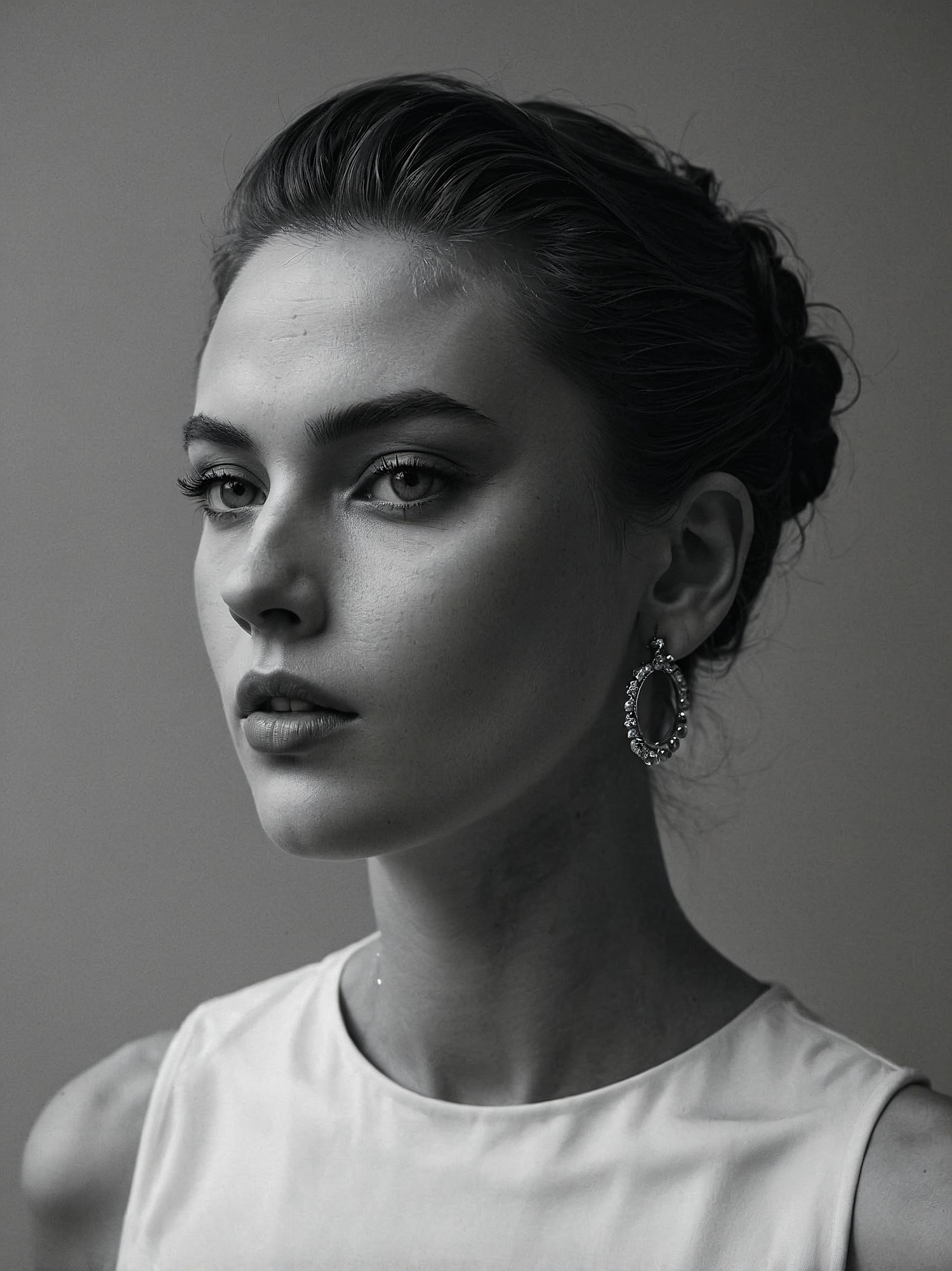 Close-up Portrait of a Young Woman