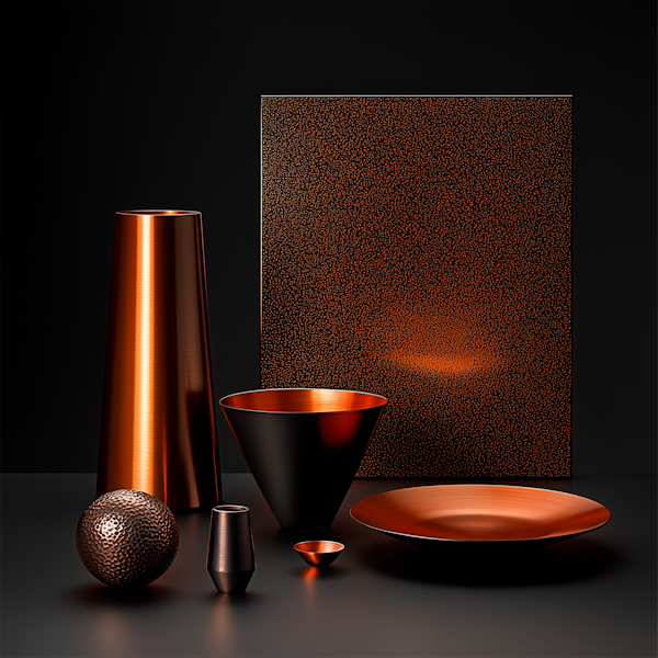 Metallic Objects on Dark Background