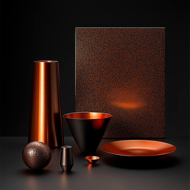 Metallic Objects on Dark Background