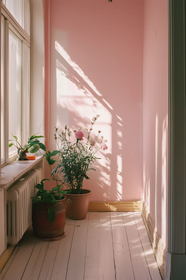 Serene Indoor Scene with Plants