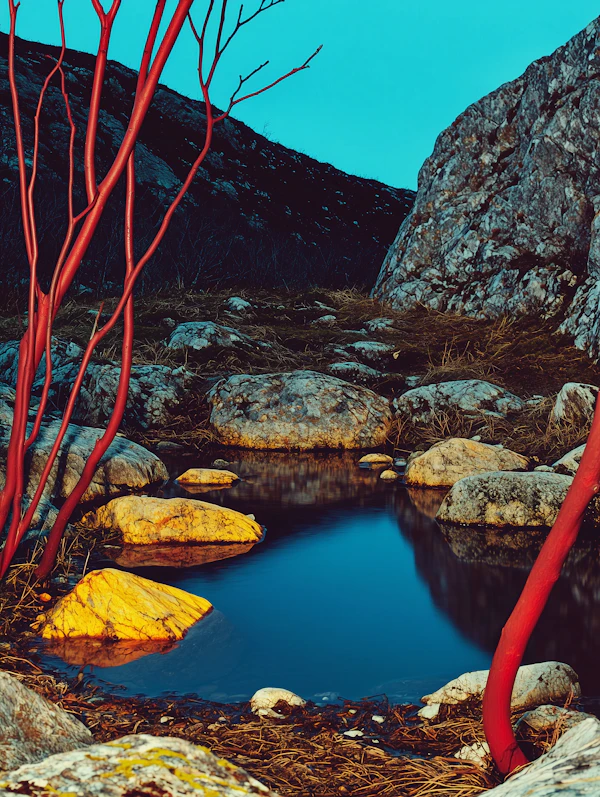 Serene Pond Landscape