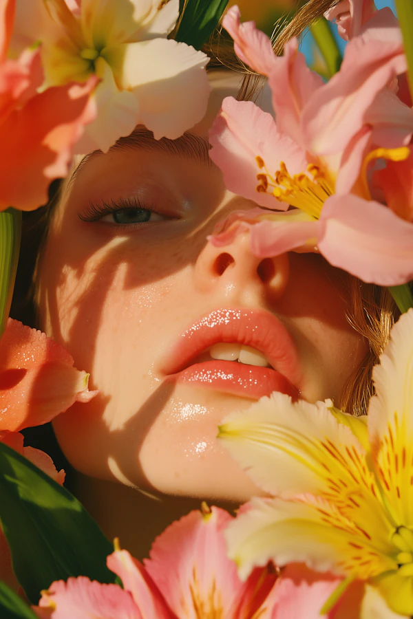 Floral Portrait Close-Up