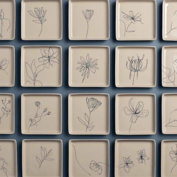 Floral Ceramic Plates