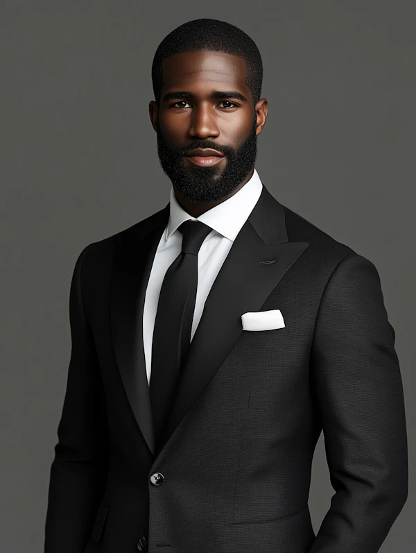 Elegant Black Suit Portrait