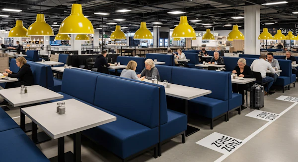 Modern Cafeteria Scene