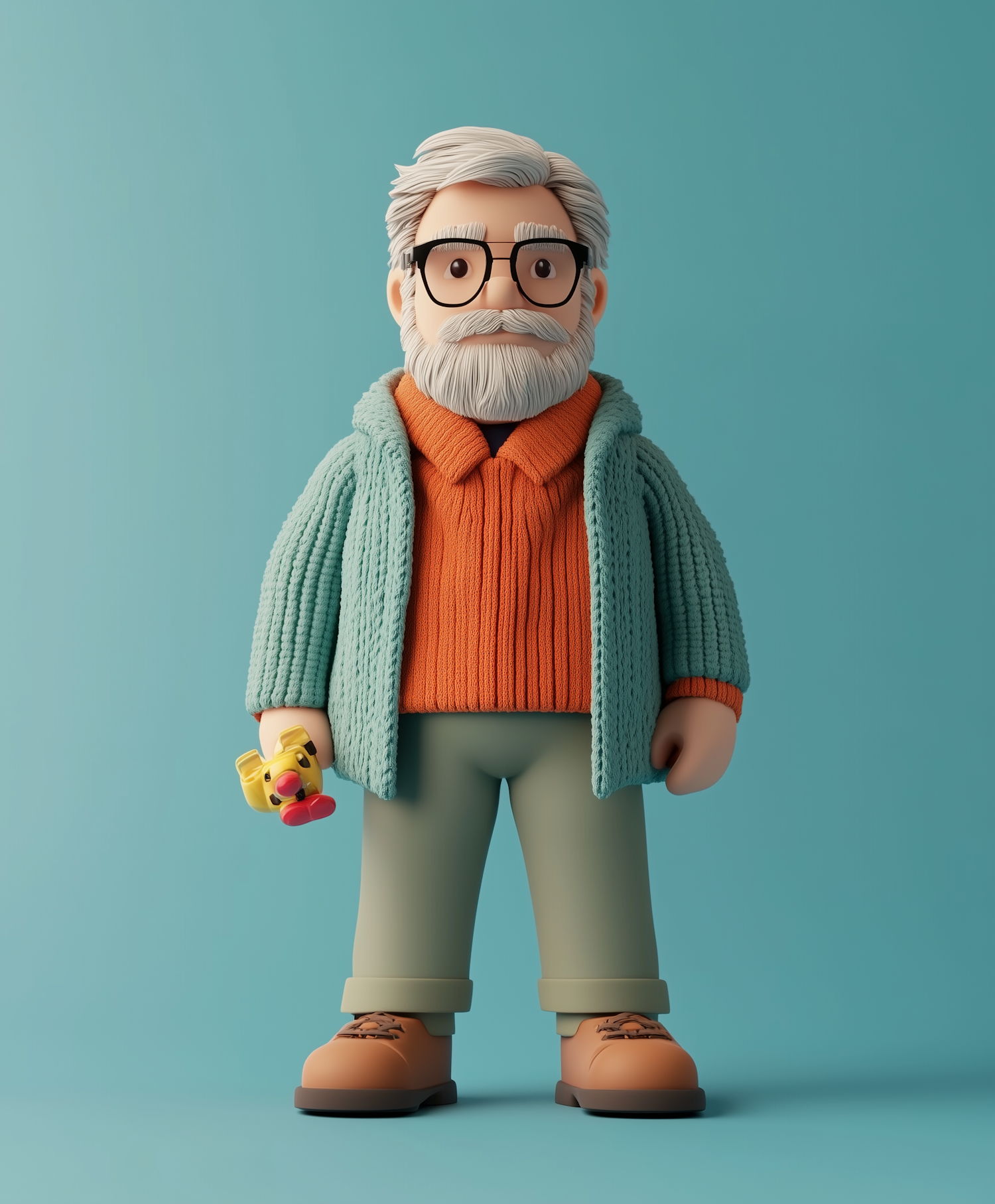 Stylized Elderly 3D Character