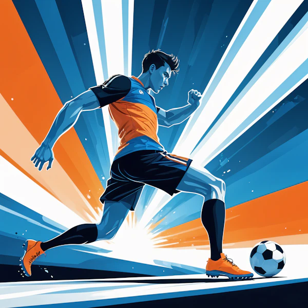 Dynamic Soccer Player Illustration
