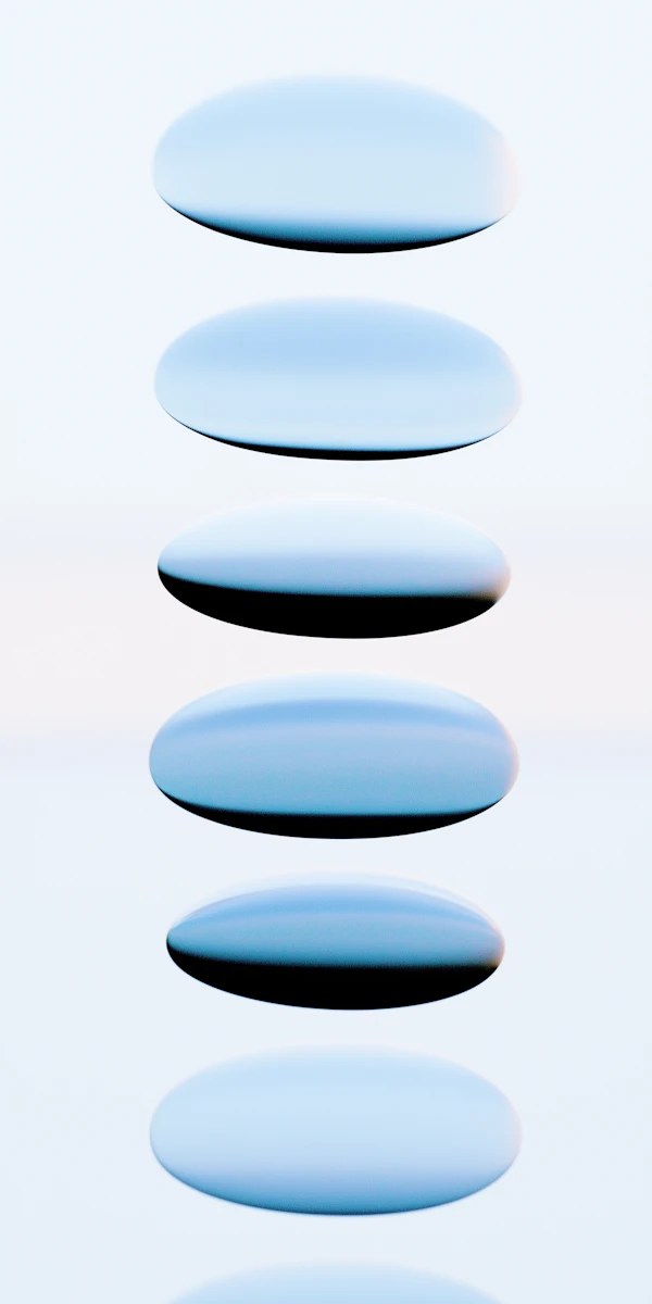 Stacked Blue Ovals