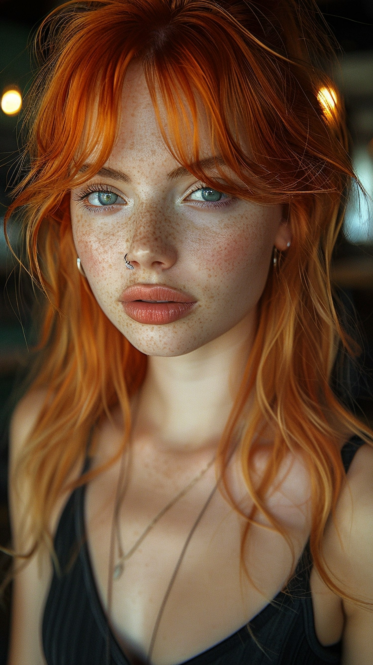 Portrait of a Young Woman with Orange-Red Hair